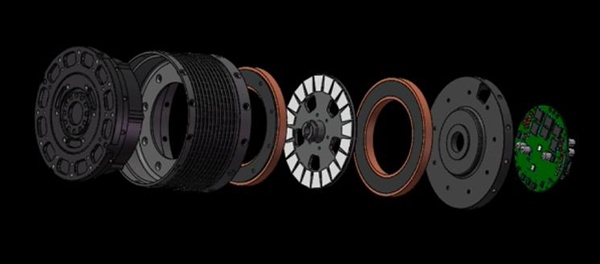 軸向磁通電機解構示意圖。兩江協(xié)同創(chuàng)新區(qū)供圖