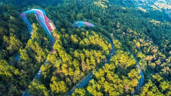 北碚區(qū)“巴適”江東·1314自駕環(huán)線航拍。北碚區(qū)委宣傳部供圖